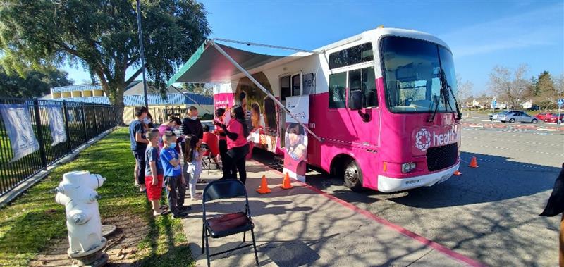 Health Net mobile community outreach program visual.
